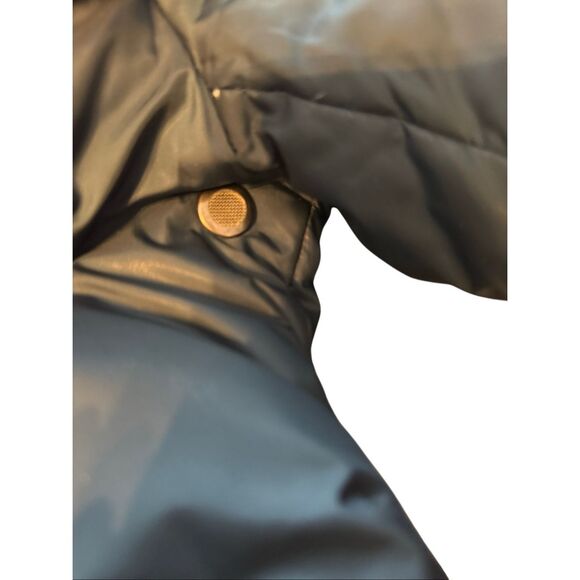 Mackage down hooded long puffer coat 2 in 1 vest sz medium women’s blue cable kn - Picture 10 of 10